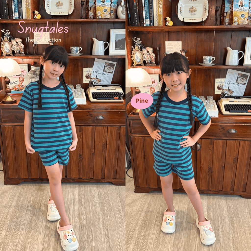 Stripe - Short Pajamas - Piyama Tidur Motif Salur Anak