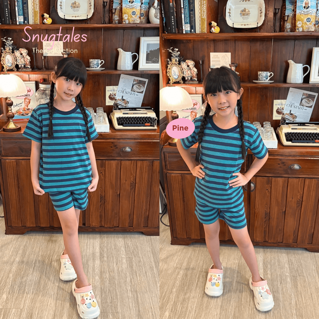 Stripe - Short Pajamas - Piyama Tidur Motif Salur Anak