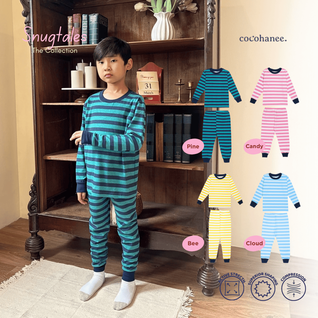 Stripe - Long Pajamas - Piyama Tidur Motif Salur Anak