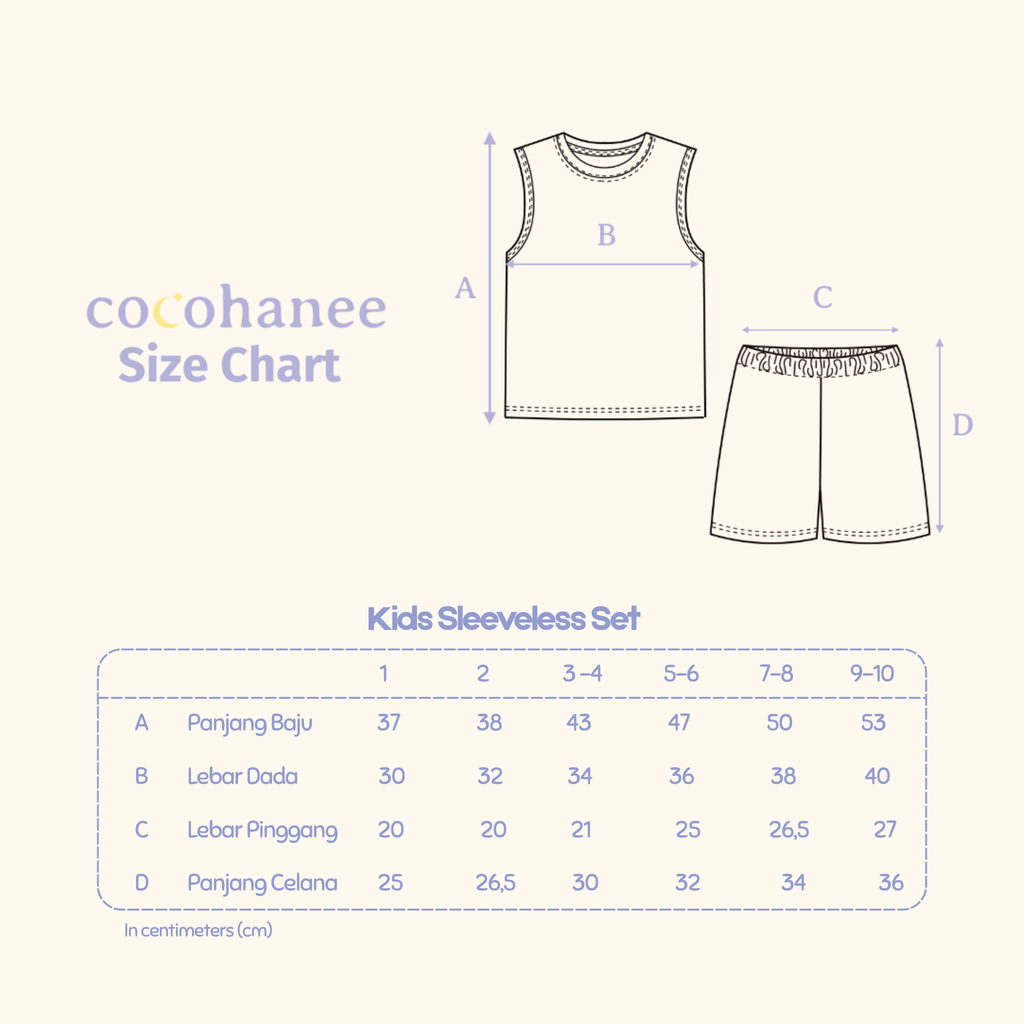 Bears - Sleeveless Pajamas - Setelan Anak Tanpa Lengan
