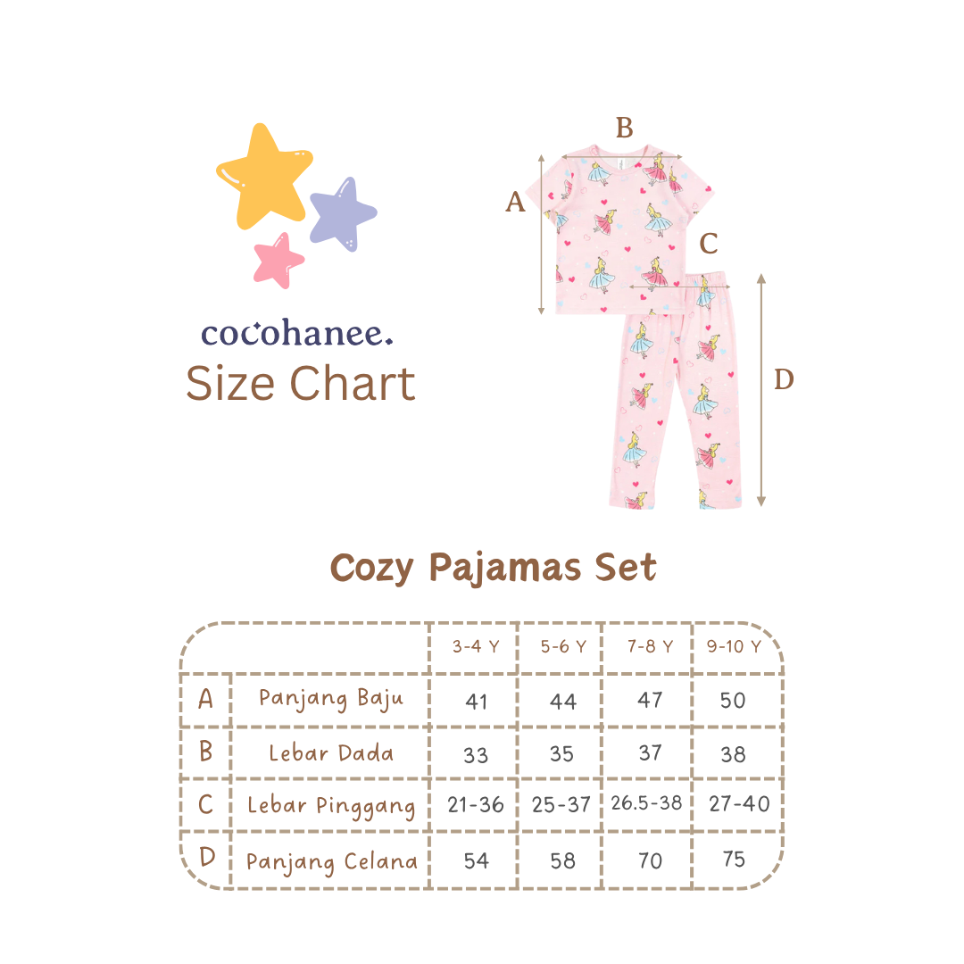 Cocohanee - Unicorn Stars Cozy Pajamas - Piyama Tidur Anak
