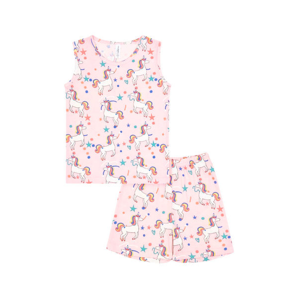 Cocohanee - Dreamy Unicorn Sleeveless Set - Setelan Anak Tanpa Lengan