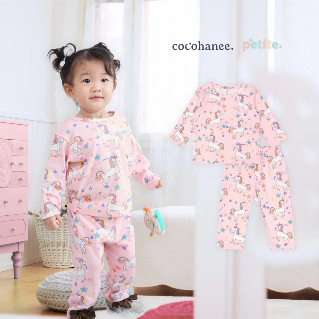 Cocohanee - Dreamy Unicorn Baby Long Pajamas - Piyama Tidur Bayi