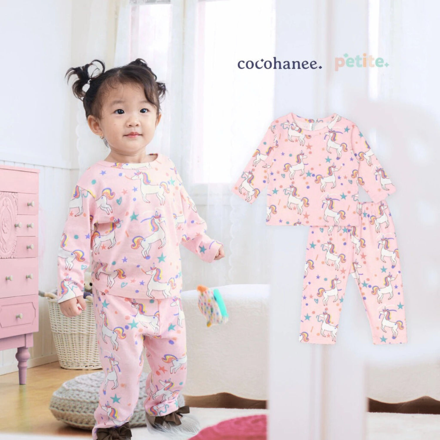 Cocohanee - Dreamy Unicorn Baby Long Pajamas - Piyama Tidur Bayi