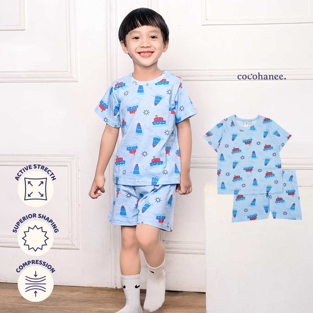 Cocohanee - Sailing Day Short Pajamas - Piyama Tidur Anak