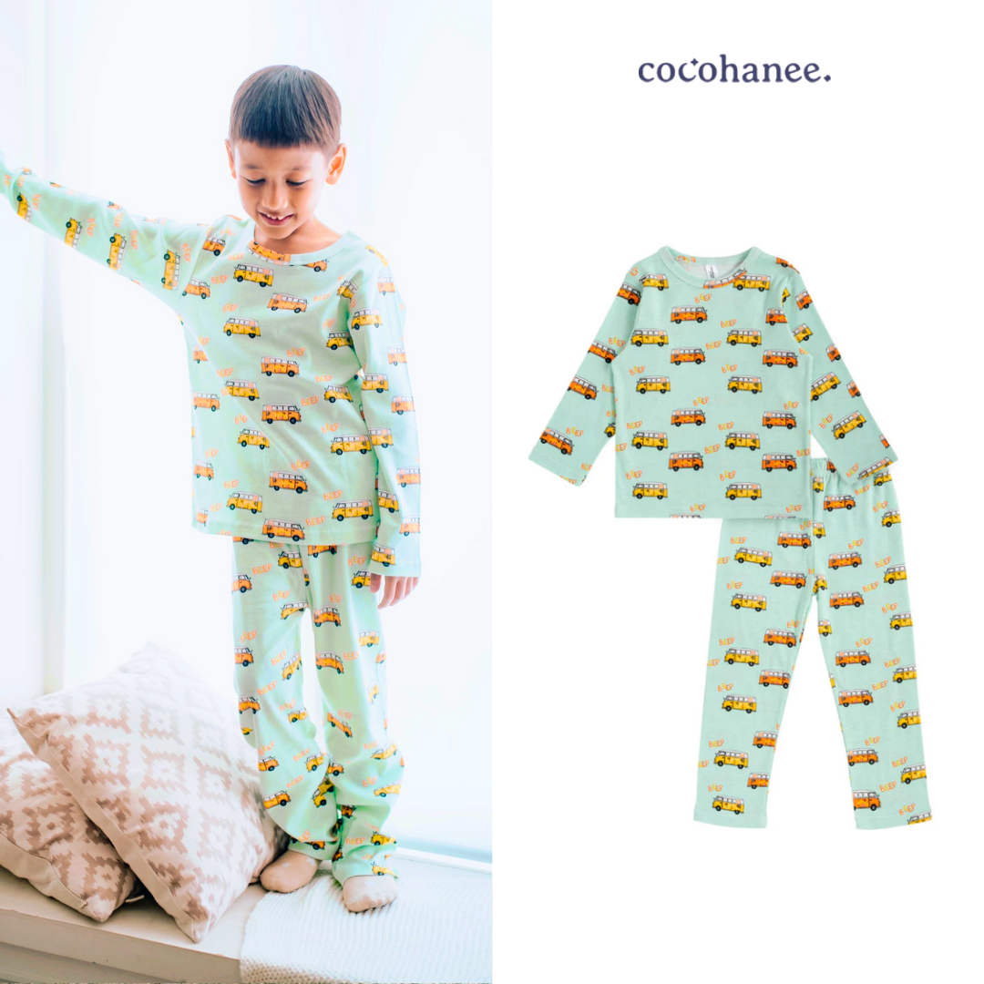 Cocohanee - School Bus Long Pajamas