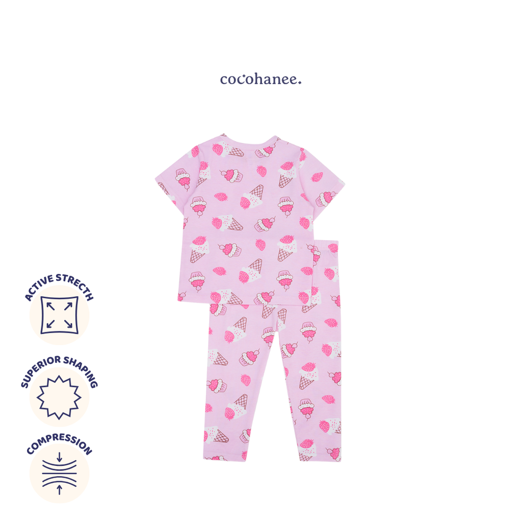 Cocohanee - Creamy Strawberry Cozy Pajamas - Piyama Tidur Anak