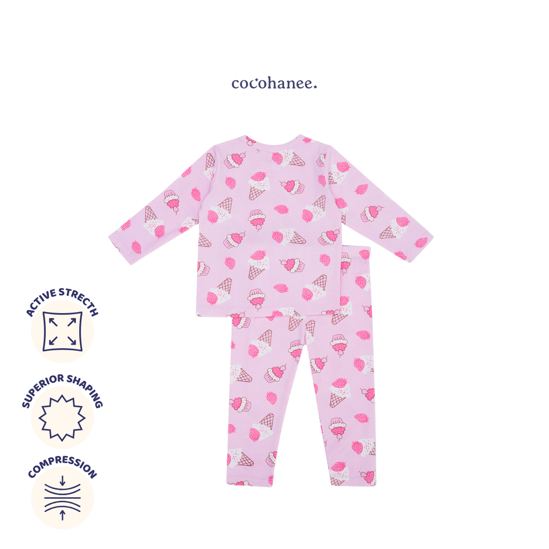 Cocohanee - Creamy Strawberry Long Pajamas - Piyama Tidur Anak