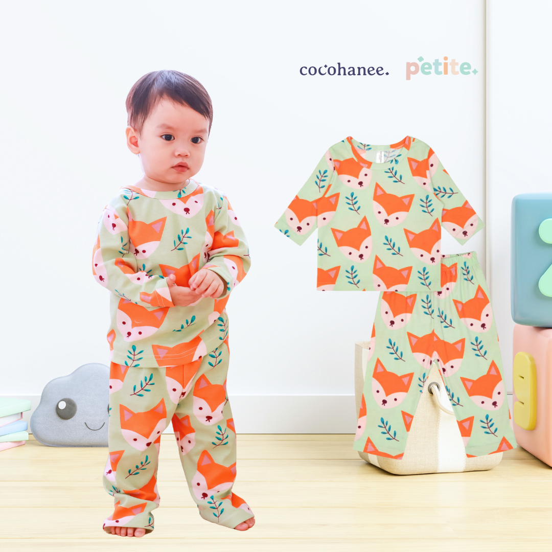 Cocohanee - Mr Fox Baby Long Pajamas - Piyama Tidur Bayi