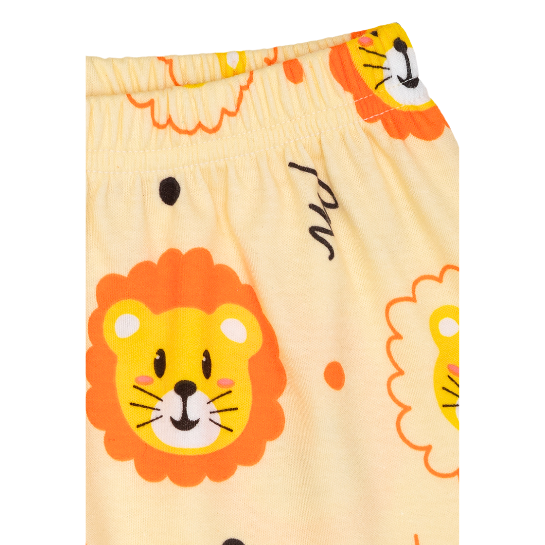 Cocohanee - Lion Button Down Long Pajamas - Piyama Bayi dan Anak dengan Kancing Depan