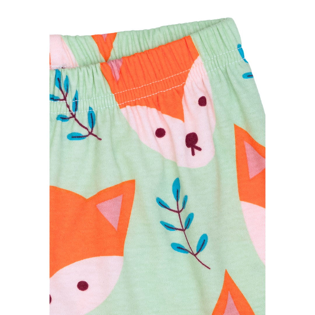 Cocohanee - Mr Fox Button Down Short Pajamas - Piyama Bayi dan Anak dengan Kancing Depan