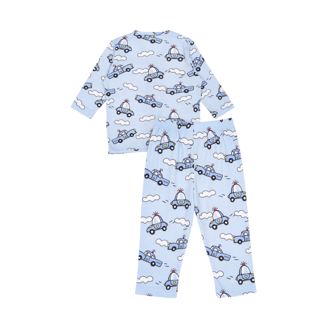 Cocohanee - Road To The Sky Button Down Long Pajamas - Piyama Bayi dan Anak dengan Kancing Depan