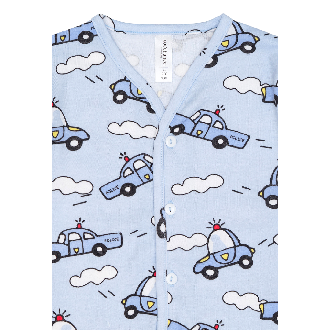 Cocohanee - Road To The Sky Button Down Short Pajamas - Piyama Bayi dan Anak dengan Kancing Depan