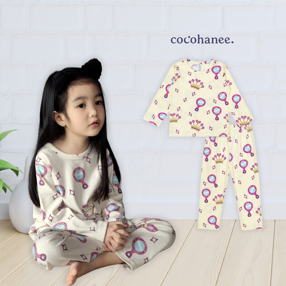 Cocohanee - Crown Princess Long Pajamas - Piyama Tidur Anak