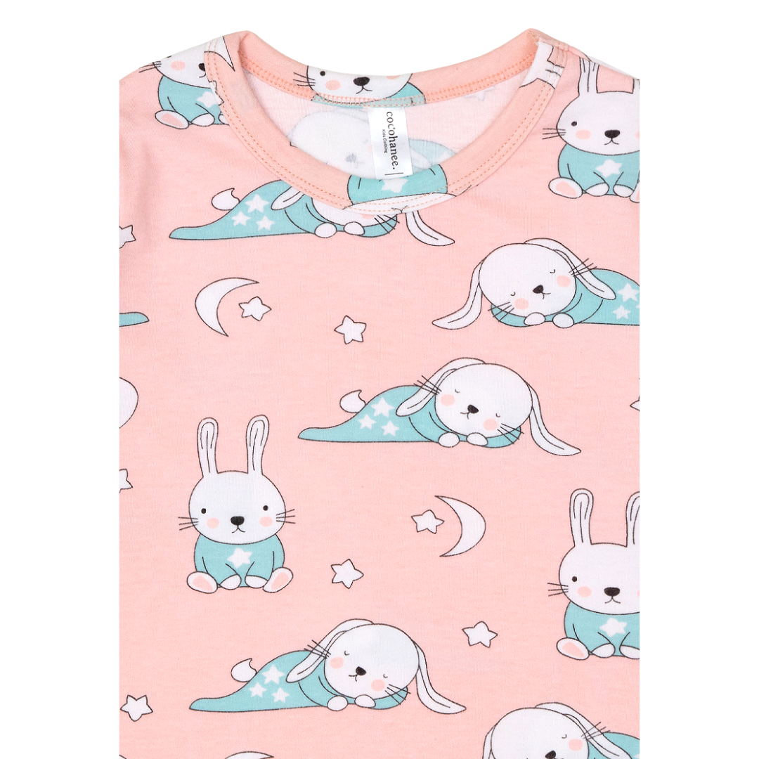 Cocohanee - Rabbit on Pajamas Baby Long Pajamas - Piyama Tidur Bayi