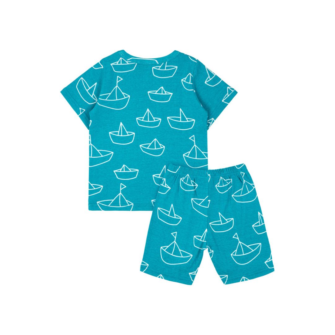 Cocohanee - Perahu Kertas Baby Short Pajamas - Piyama Tidur Bayi