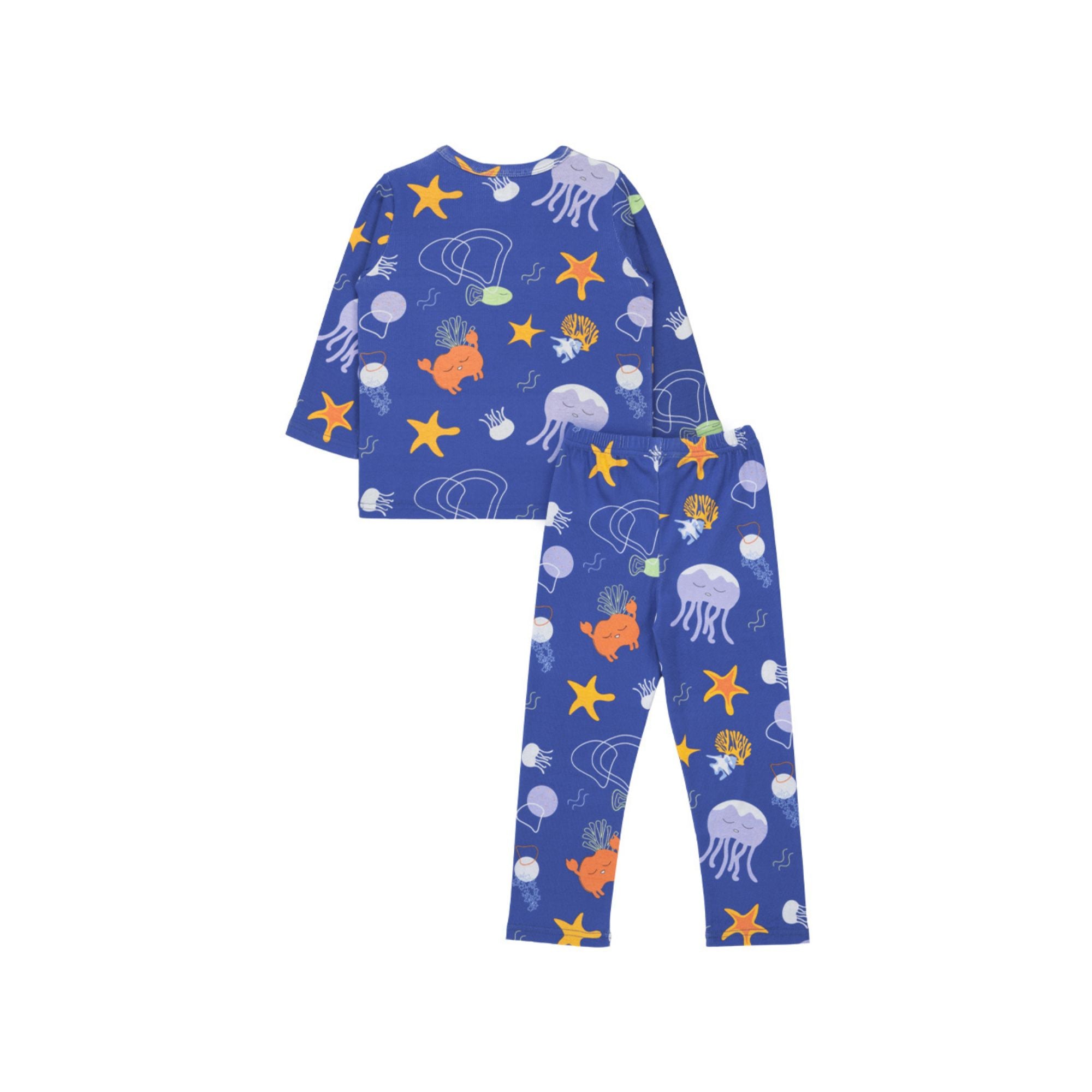 Cocohanee - Marine Blue Baby Long Pajamas - Piyama Tidur Bayi