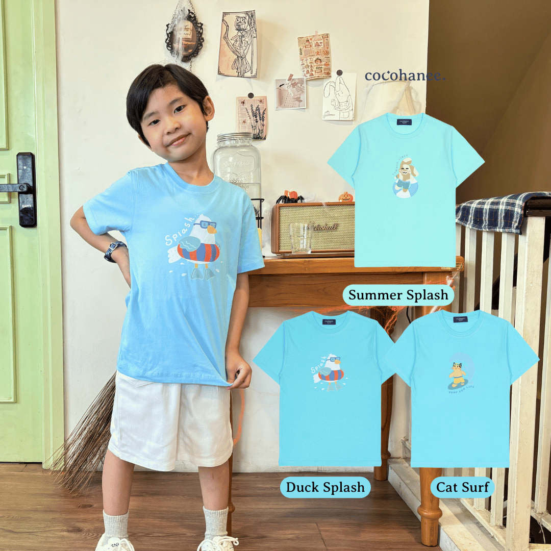 Cocohanee - Summer Bliss Short T-Shirt - Kaos Lengan Pendek Anak - Atasan Lengan Pendek Anak