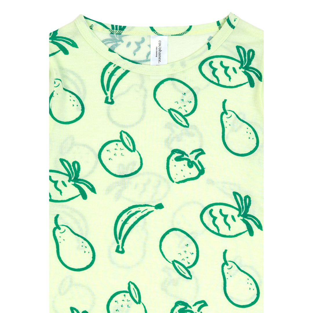 Cocohanee - Fruit Outline ⅞ Length Pajamas