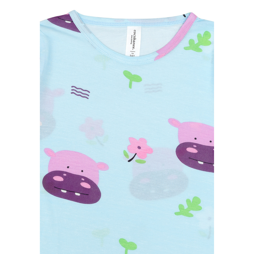 Cocohanee - Hippo ⅞ Length Pajamas