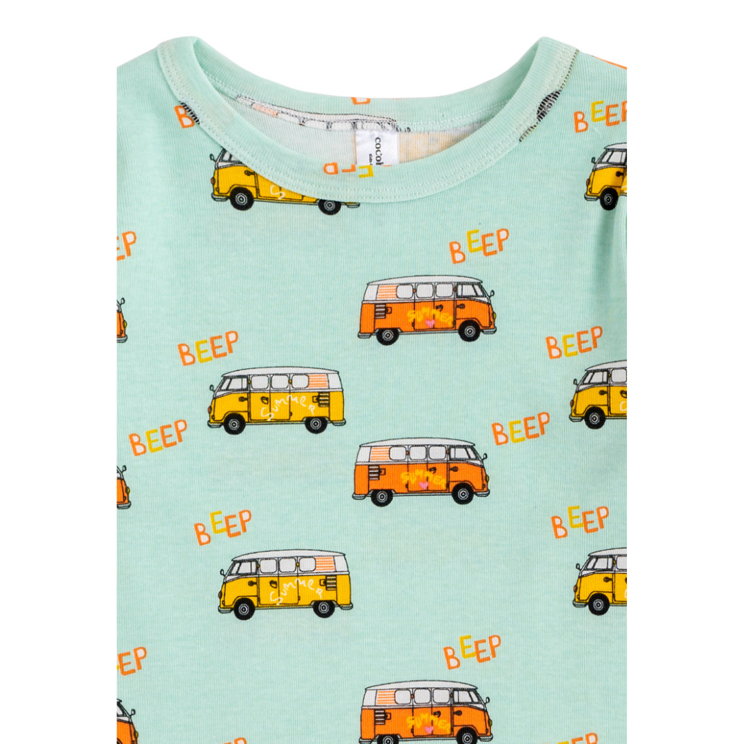 Cocohaneee - School Bus Short Pajamas