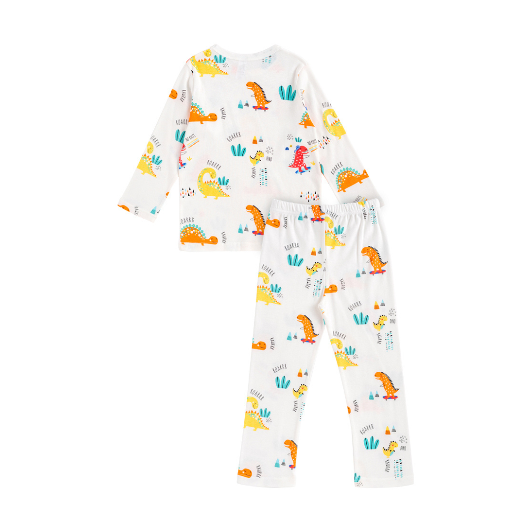 Cocohanee - Orange Dino Long Pajamas
