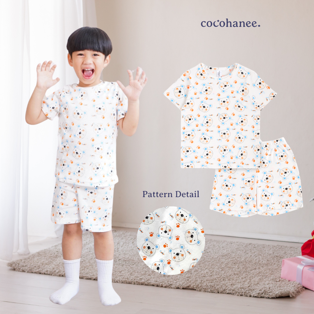 Cocohanee - Blue Bear Short Pajamas