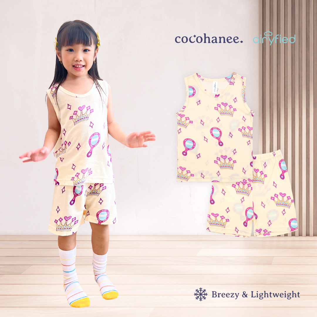 Cocohanee - Crown Princess Sleeveless Set - Setelan Anak Tanpa Lengan