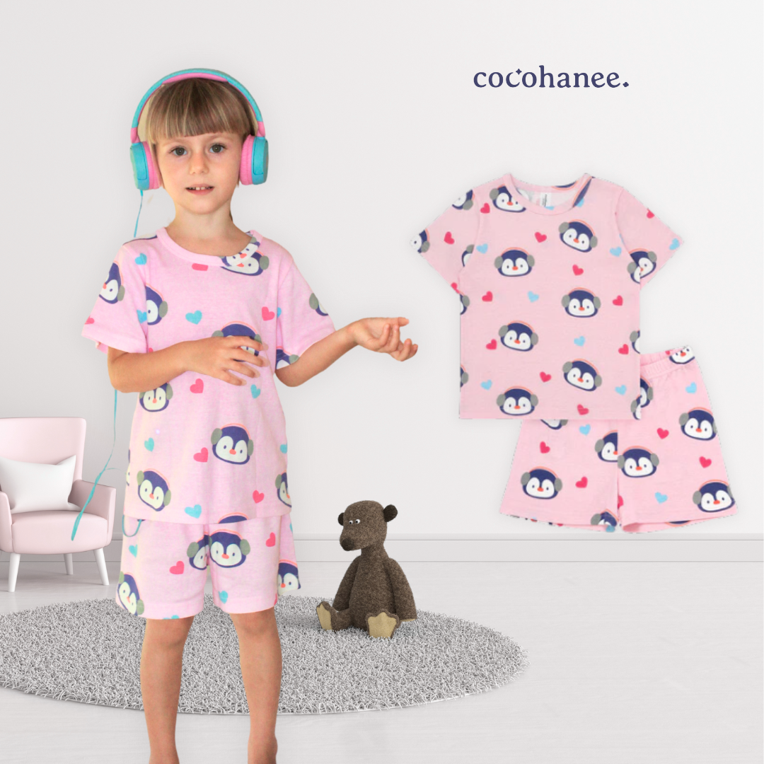 Cocohanee - Penguin In Love Short Pajamas