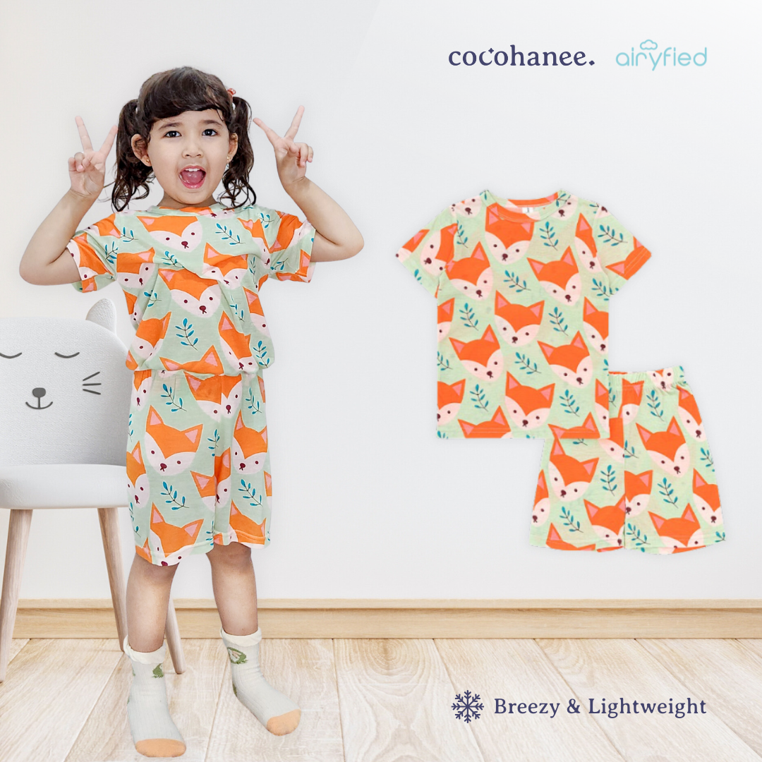 Cocohanee - Mr Fox Short Pajamas - Piyama Tidur Anak