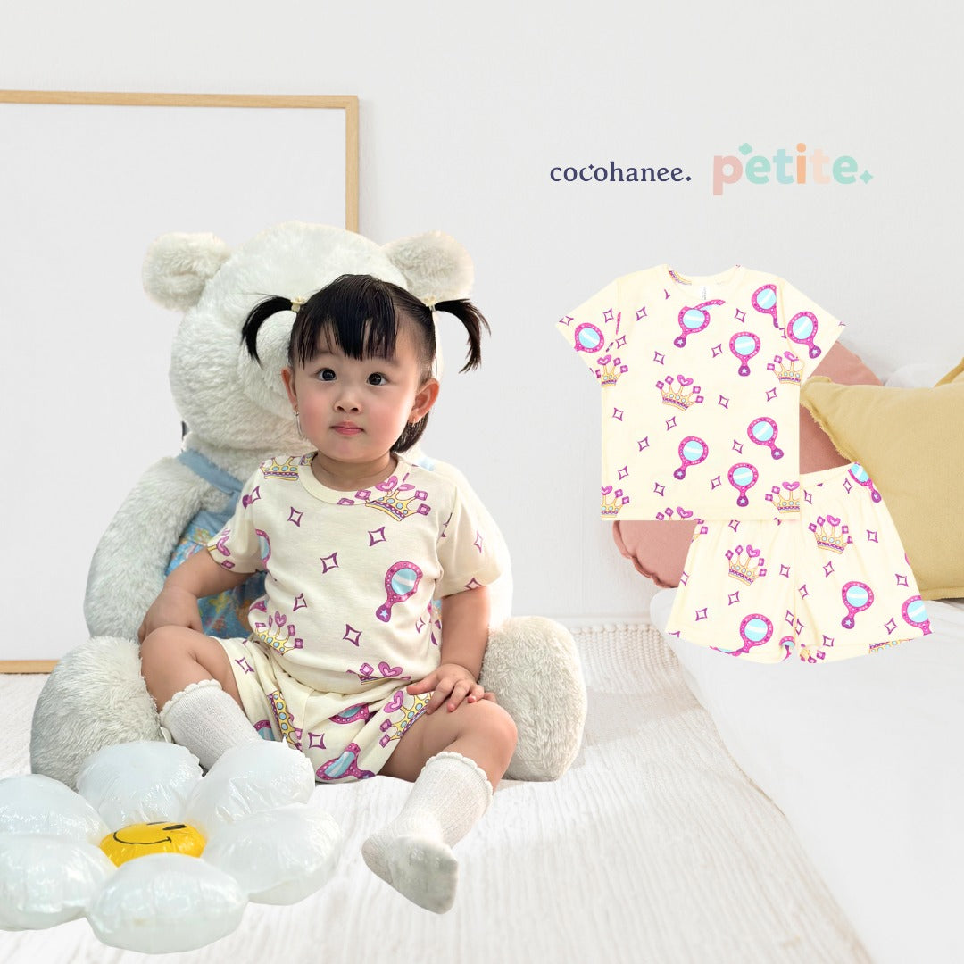 Cocohanee - Crown Princess Baby Short Pajamas - Piyama Tidur Bayi