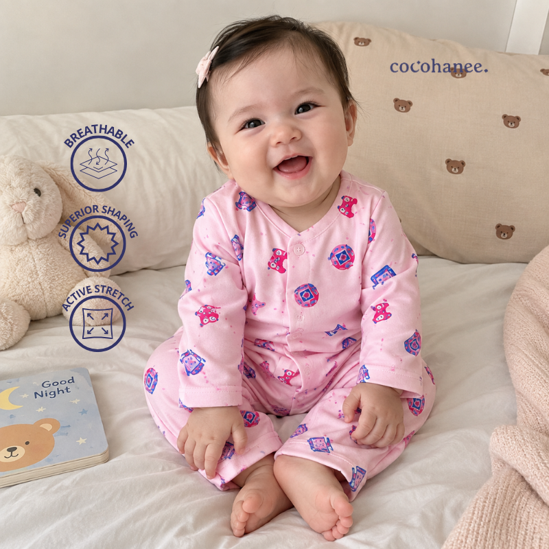 Cocohanee Wonderverse - Long Button Down Pajamas Pixel Play