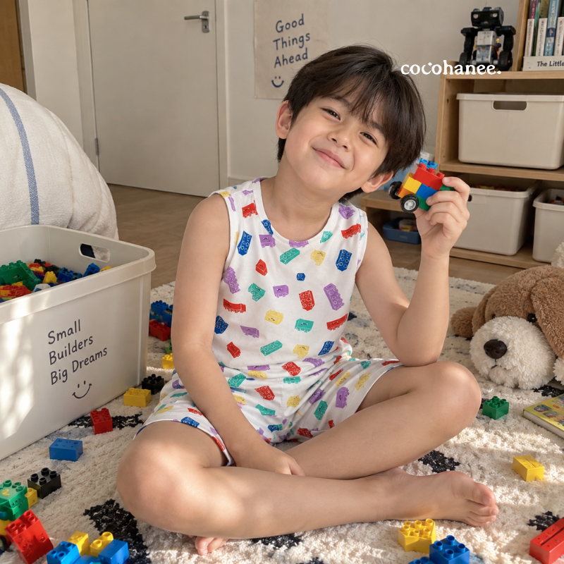 Cocohanee Wonderverse - Sleeveless Set Pajamas Block Buddies