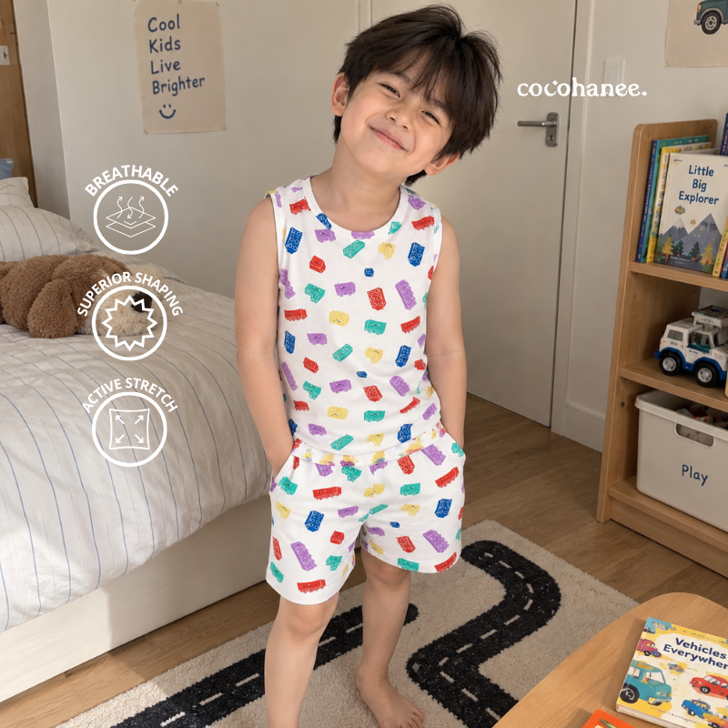 Cocohanee Wonderverse - Sleeveless Set Pajamas Block Buddies