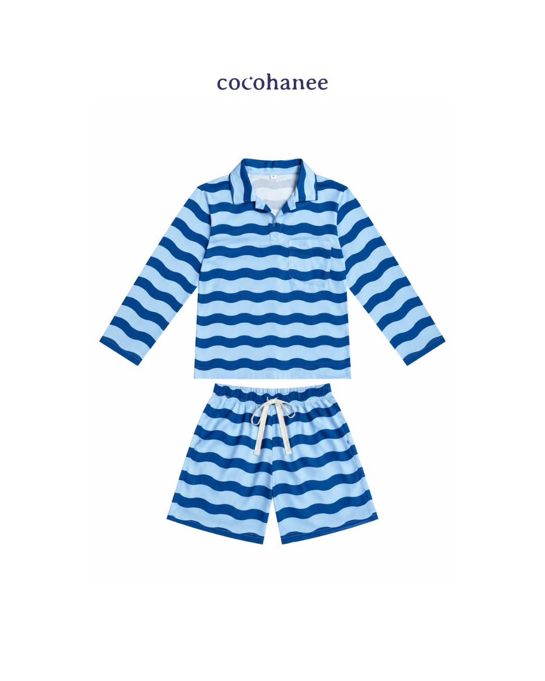 Cocohanee Classic Summer Vibe - Lune Oversize Chill Pajamas Jelly Wave