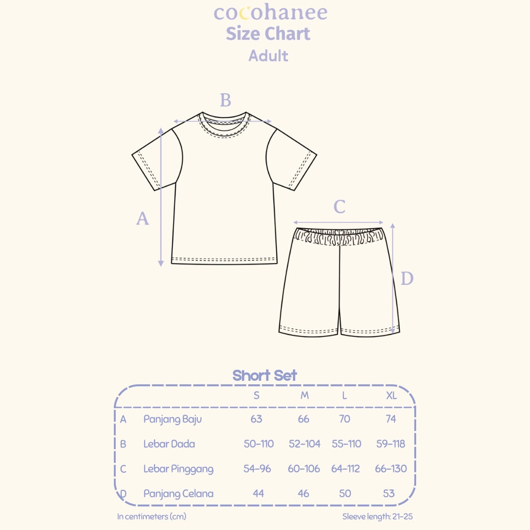 Croco - Lune Short - Piyama Tidur Dewasa