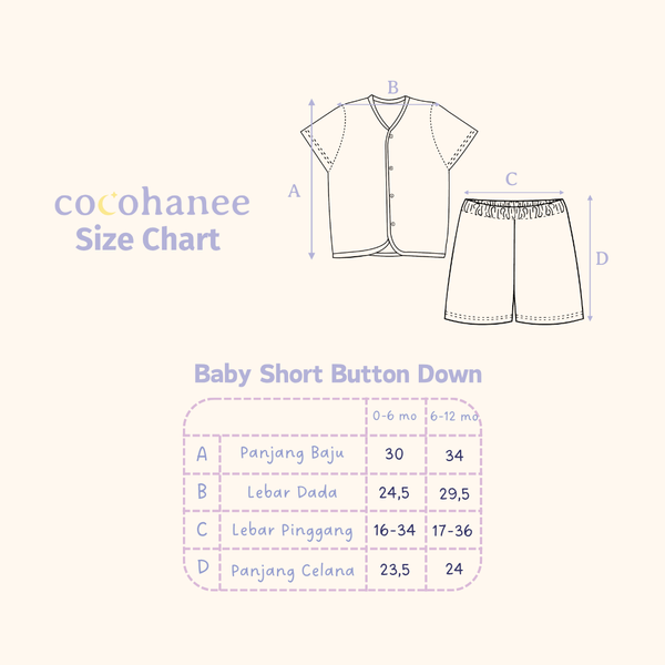 Cocohanee - Brown Puppies Baby Short Button Down Pajamas - Piyama Bayi dengan Kancing Depan