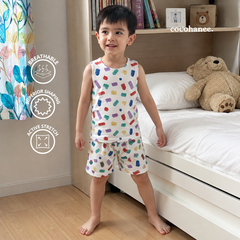 Cocohanee Wonderverse - Sleeveless Set Pajamas Block Buddies