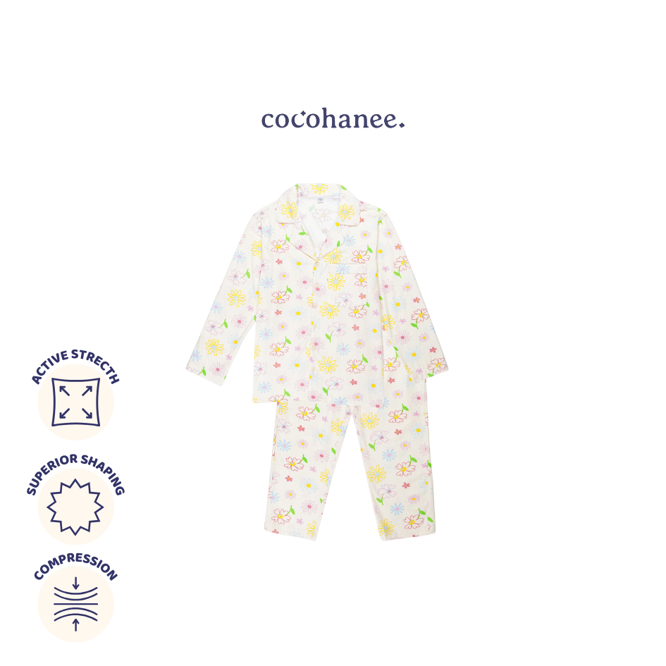 Blooming Flowers - Lune Button Long - Piyama Tidur Dewasa