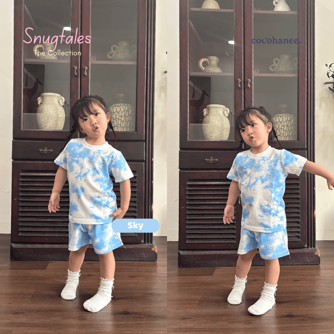 Casual Short Set - Tie Dye Loungewear - Setelan Casual Anak Baby Terry