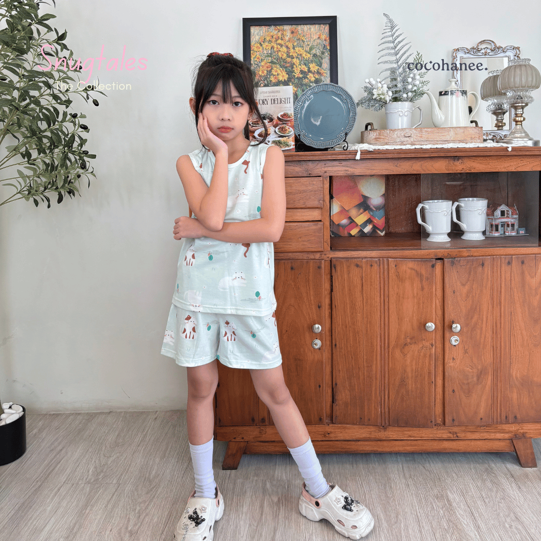 Cocohanee - Cats Playground - Sleeveless Set - Setelan Anak Tanpa Lengan