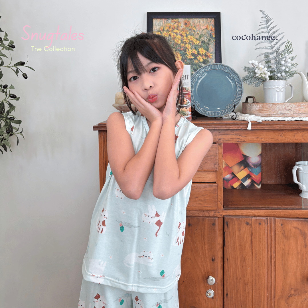 Cocohanee - Cats Playground - Sleeveless Set - Setelan Anak Tanpa Lengan