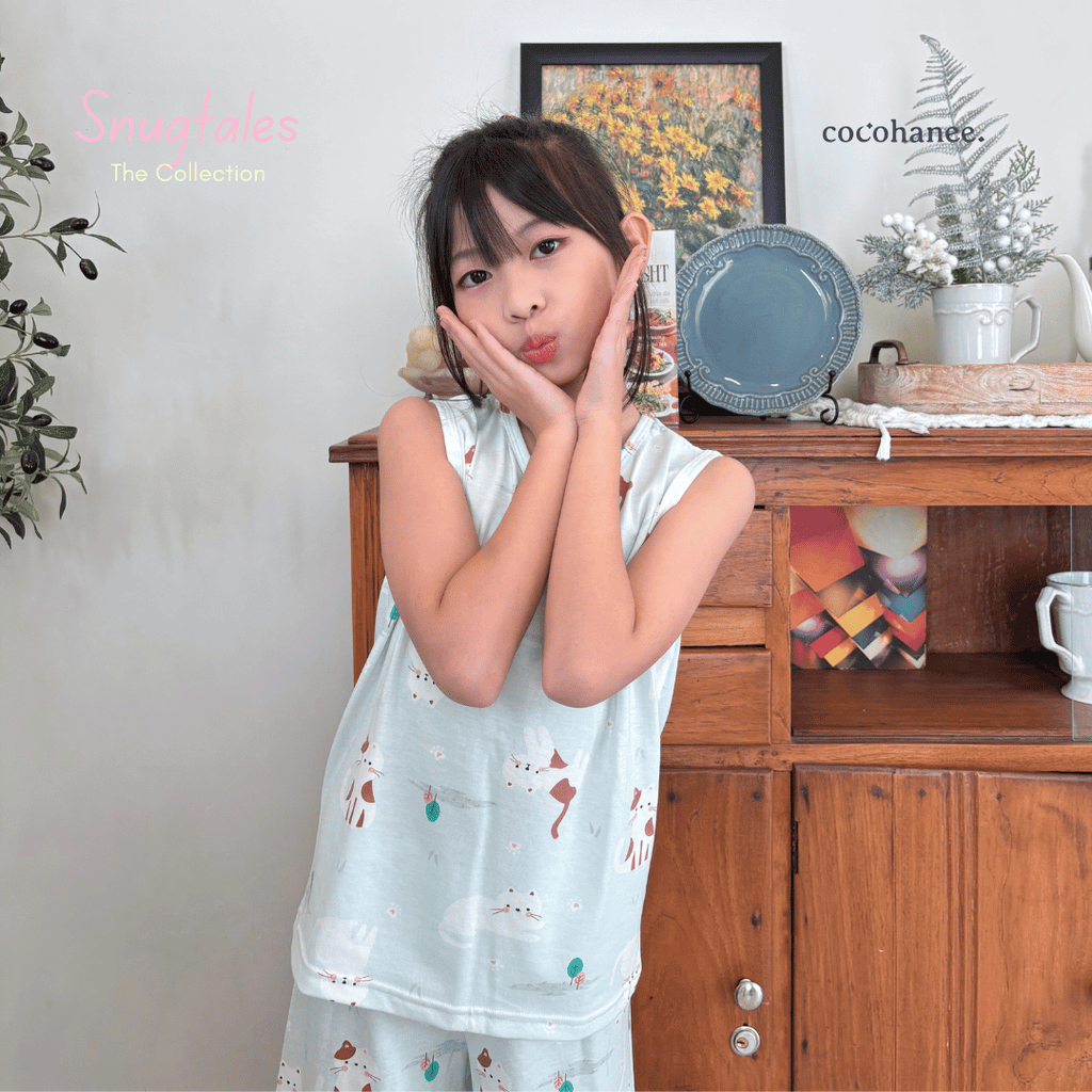 Cocohanee - Cats Playground - Sleeveless Set - Setelan Anak Tanpa Lengan