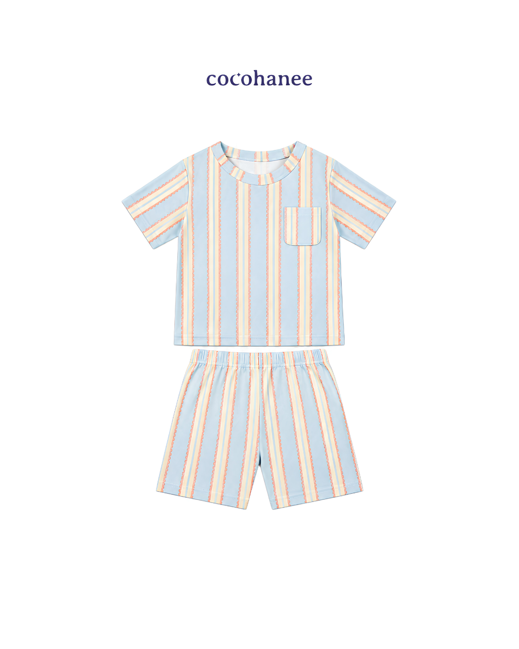 Cocohanee Classic Summer Vibe - Lune Short Pajamas Coastal Play
