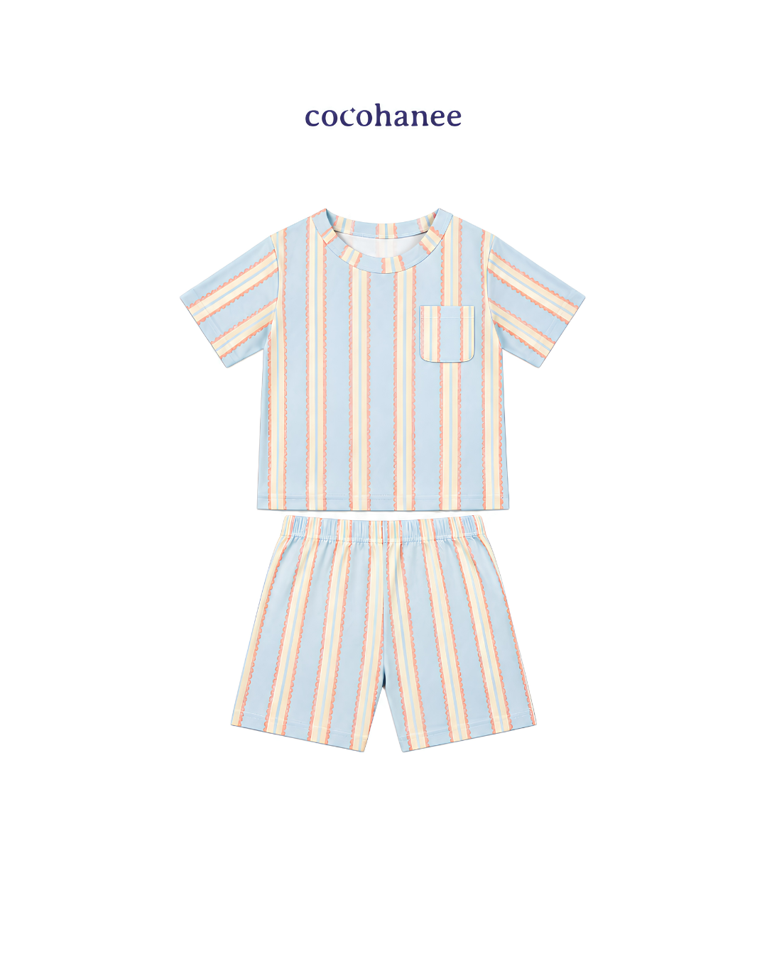 Cocohanee Classic Summer Vibe - Lune Short Pajamas Coastal Play
