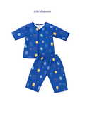 Cocohanee Local Market - Long Button Down Pajamas Pop Wings