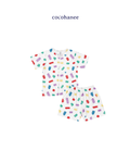 Cocohanee Wonderverse - Short Button Down Pajamas Block Buddies