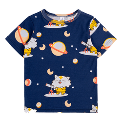 Cocohanee - Outer Space Short Top - Kaos Lengan Pendek Anak Motif