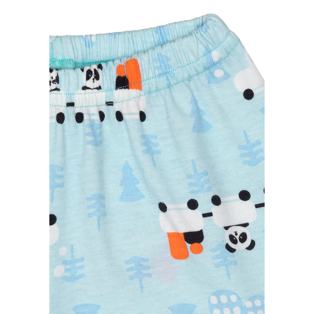 Cocohanee - Animal Train Baby Short Button Down Pajamas - Piyama Bayi dengan Kancing Depan
