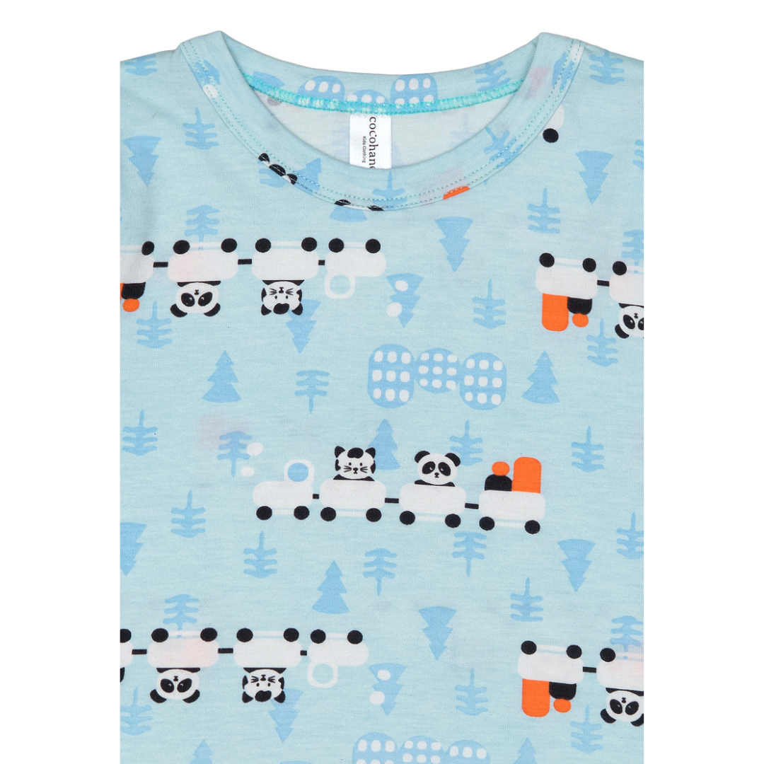 Cocohanee - Animal Train Cozy Pajamas - Piyama Tidur Anak